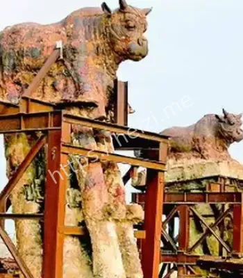 露天放置铁牛玄机