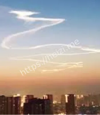 河北夕阳下天空异像八卦爆料