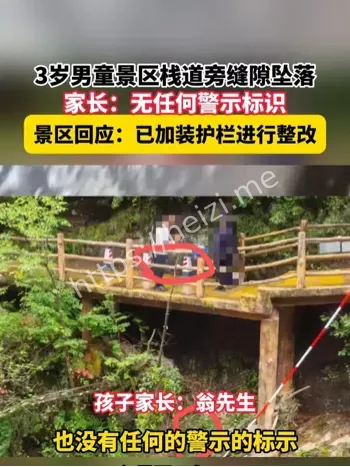 3岁男童坠落