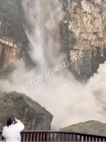 云台山景区突发山体滑坡亲历