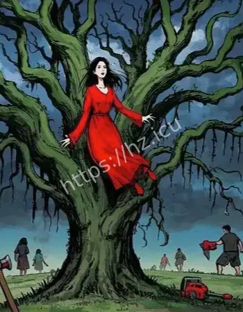 千年老槐树被砍之后